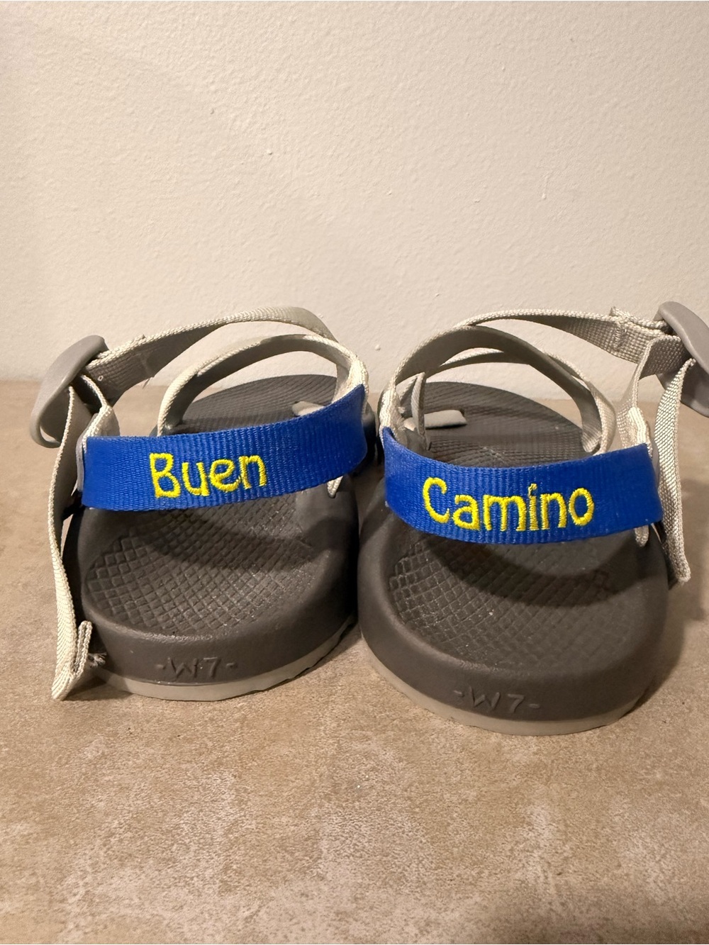 Chaco’s custom Z2 Sandals with Buen Camino embroided